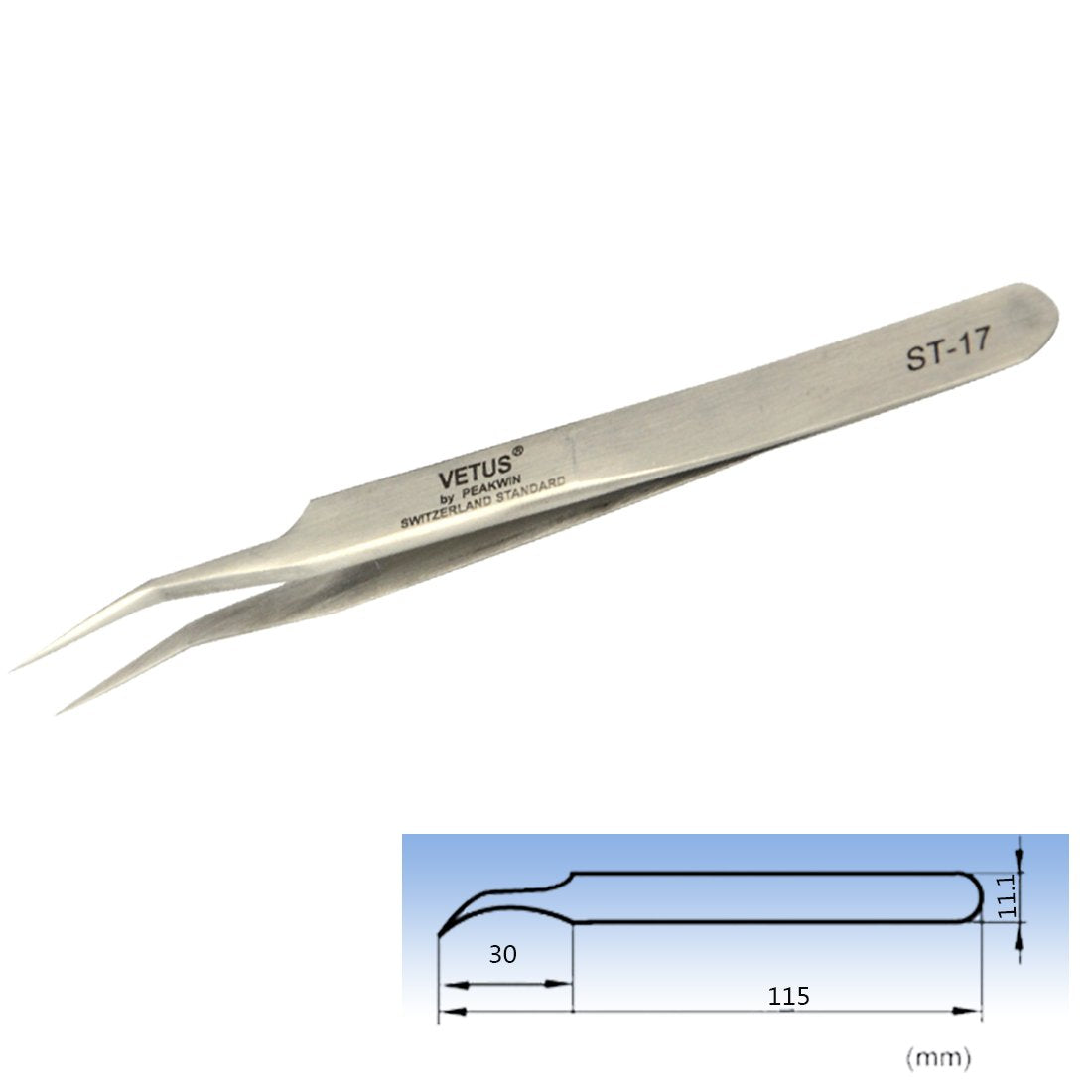 Eyelash Extensions Vetus Pro ST12 ST17 Tweezers Beauty and Personal Care Qeelasee