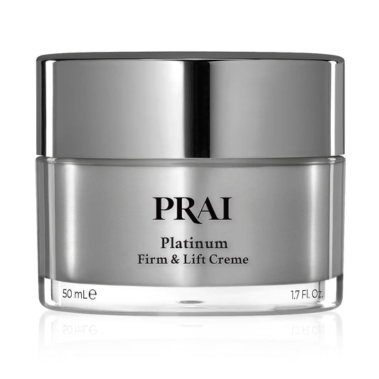 PRAI Beauty Platinum Firm and Lift Creme, Firming and Hydrating Face Moisturizer for Dry Skin and All Skin Types, Face Moisturizer for Skin Firming