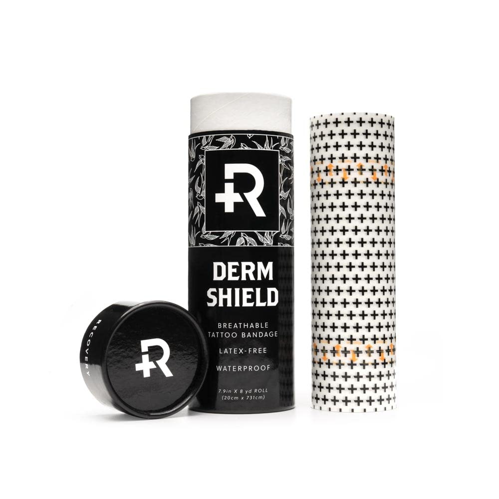 Recovery Aftercare Derm Shield Tattoo Cover Up Patch - Latex-Free & Waterproof Tattoo Aftercare Bandage - Transparent Matte Film - Breathable Beauty and Personal Care Recovery Default Title