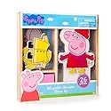 Peppa Pig Magnetic Wood Dress Up Doll. Includes 26 Colorful Magnetic Wood Pieces and Wooden Storage Box. Encourages Creative Play with Mix and Match…