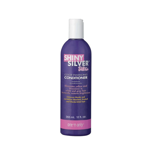 One 'n Only Shiny Silver Color Enhancing Conditioner for Women - Purple Conditioner to Neutralize Yellow & Brassy Tones - Restores Shine & Moisture