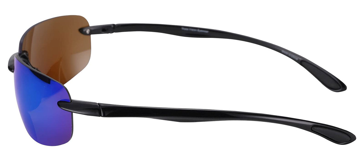 "Lovin Maui" Polarized Nearly Invisible Bifocal Sunglasses for Men and Women (Open Road Blue, 3.0)