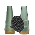 Agave Smoothing Shampoo and Conditioner 8.5 Ounce Duo and M Hair Designs Scalp Massager Shampoo Brush (Bundle)