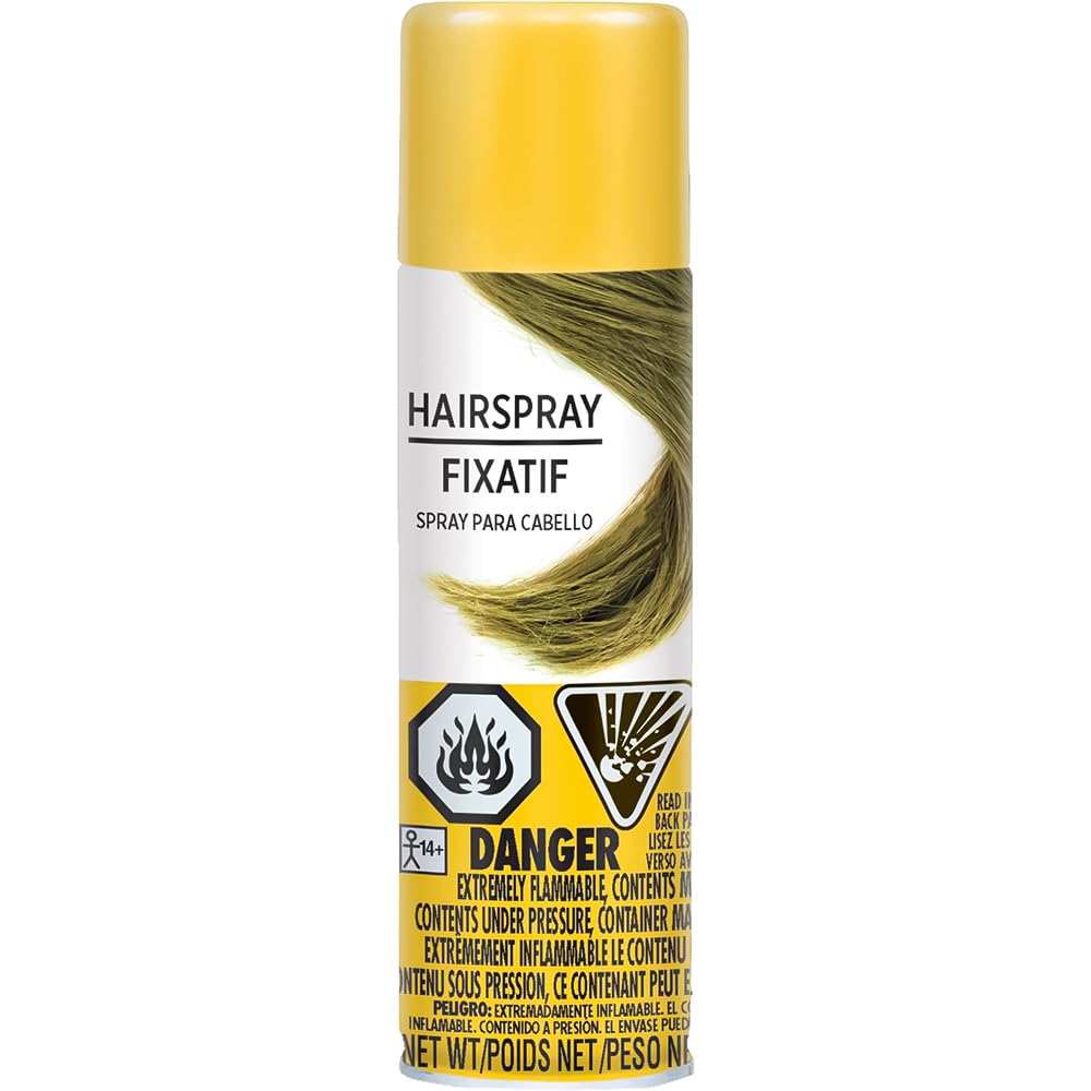 Hypo-Allergenic Yellow Hair Spray - 3 oz. - Perfect Party Accessory, 1 Pc.