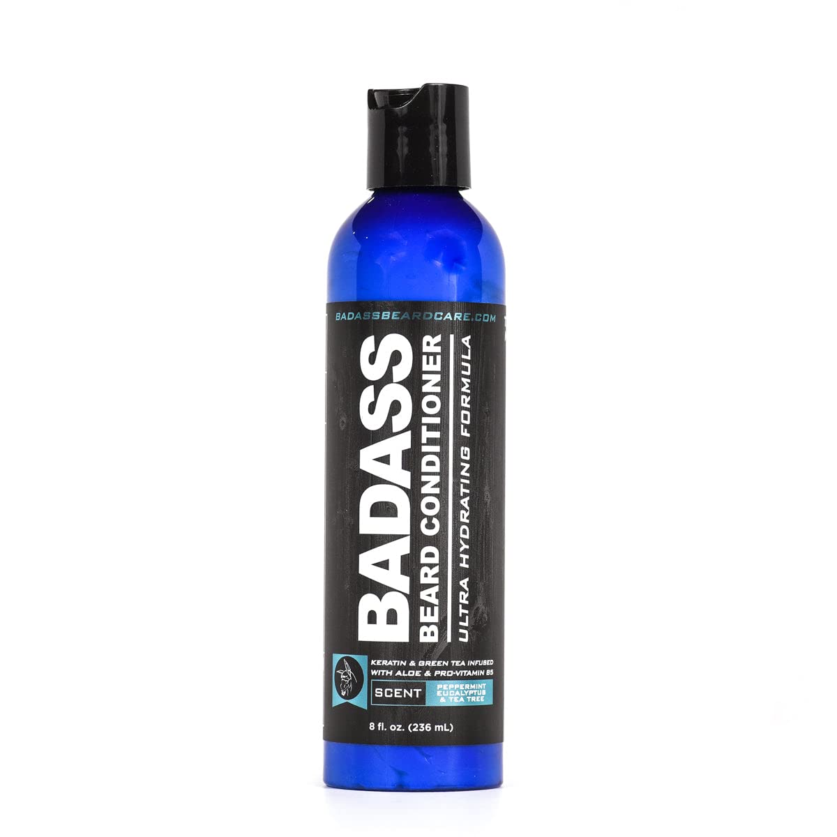 Badass Beard Care Beard Conditioner For Men - MINT, EUCALYPTUS & TEA TREE, 8oz - Made of Natural Ingredients for A Healthy, Soft, & Itch Free Beard