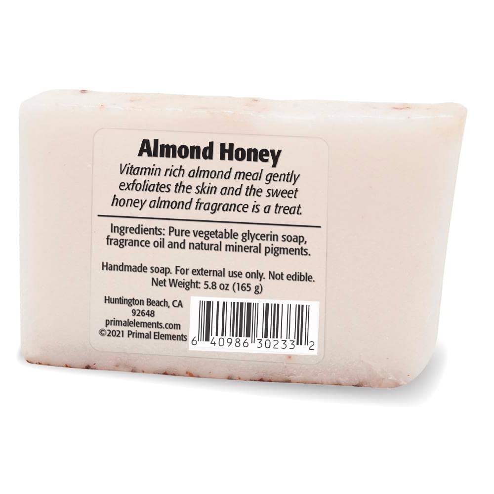 Primal Elements Wrapped Soap Bar, Almond Honey 5.8 Ounce