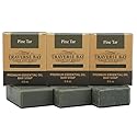 Traverse Bay Bath and Body Pine Tar Soap - Natural Cold Process Handmade Soap with Essential Oils - Pine Tar For Men With Activated Charcoal