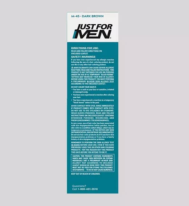 Just For Men Color Gel Mustache & Beard M-45, Dark Brown (Value Pack Of 4)