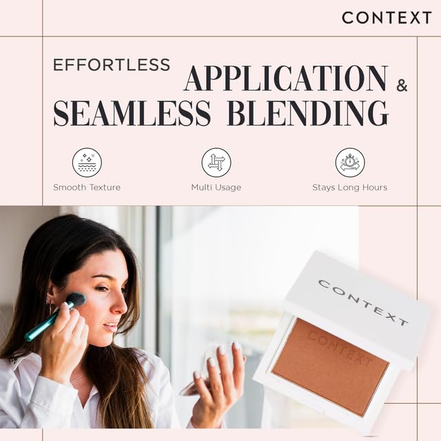 Context Skin Matte Bronzer Powder for Face - Vegan & Cruelty-Free Makeup Long-Lasting Buildable Coverage, Smooth Matte Sun-Kissed Finish - Lightweight