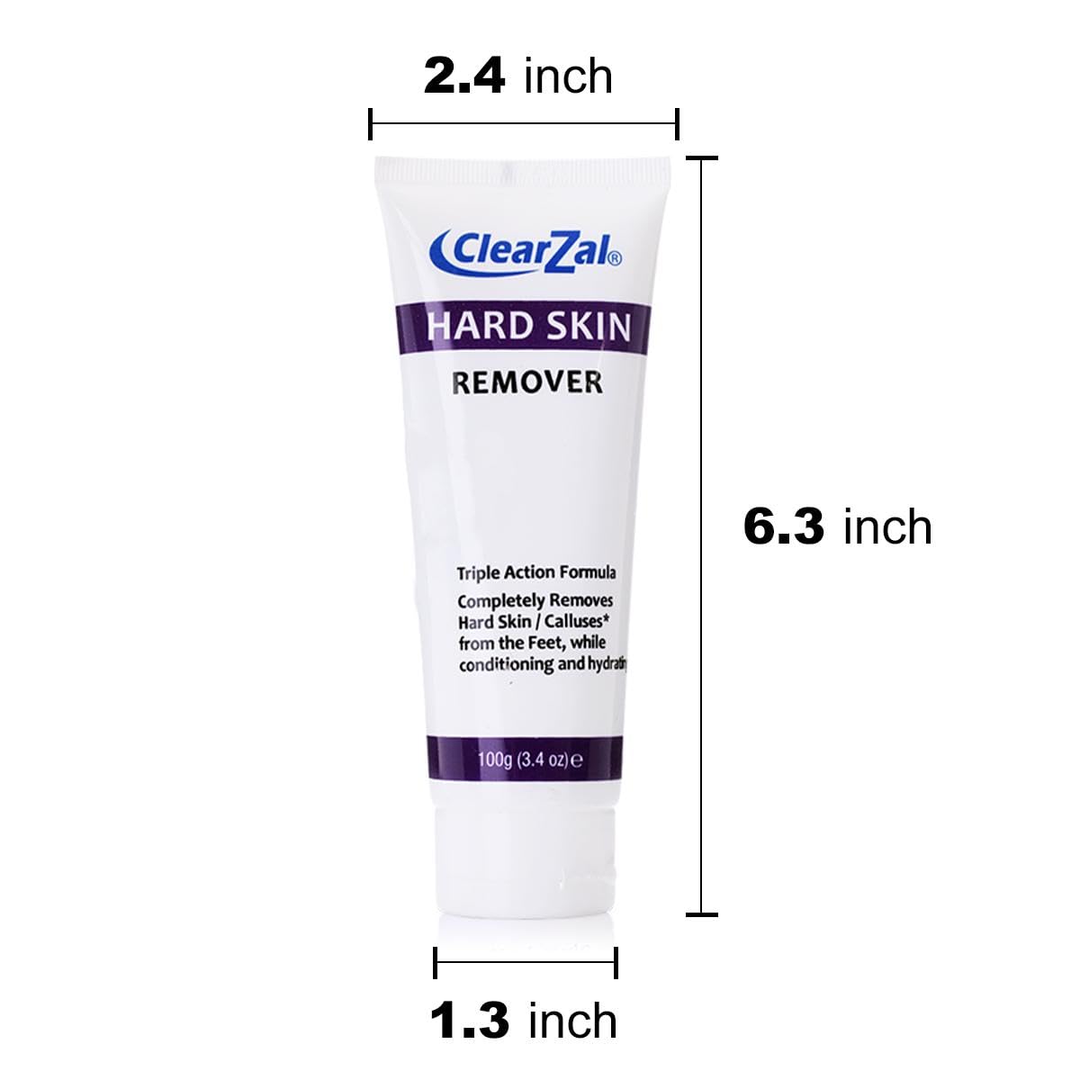 Clearzal Foot Cream For Hard Skin, Helps Calluses and Corn Removal While Leaving Soft Smooth Skin, Hydrating and Conditioning Triple Action Formula