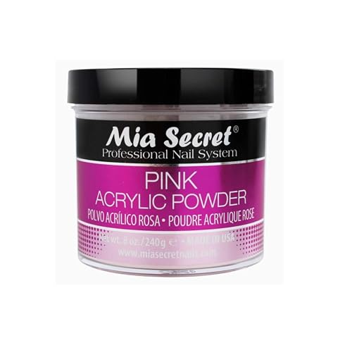 Mia Secret Acrylic Nail Powder Professional Nail System 8 oz - Pink Made in USA Beauty & Personal Care Mia Secret
