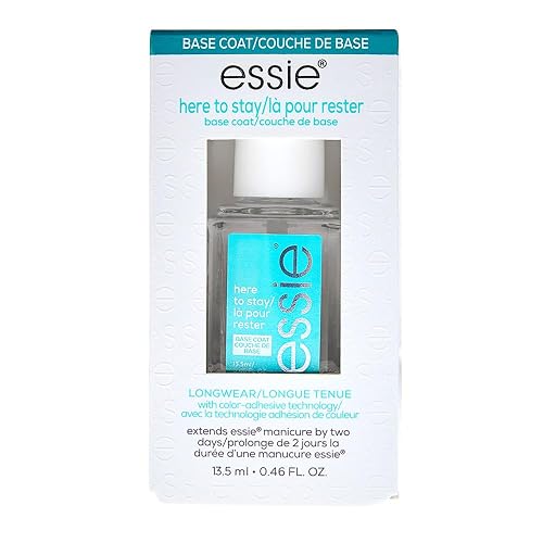 essie salon quality nail care, vegan formula, clear base coat, Here To Stay, 0.46 fl oz Beauty & Personal Care essie
