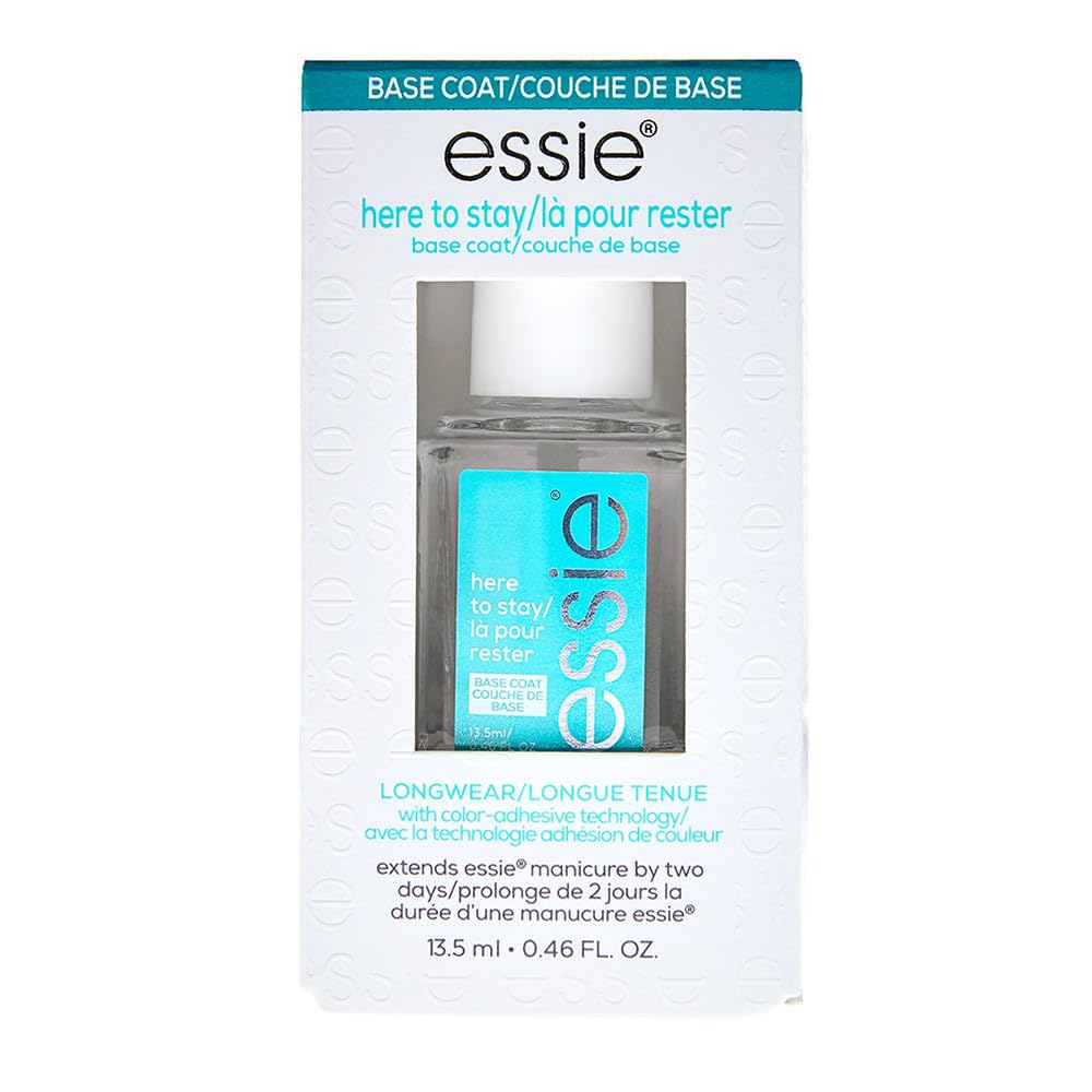 essie salon quality nail care, vegan formula, clear base coat, Here To Stay, 0.46 fl oz Beauty & Personal Care essie