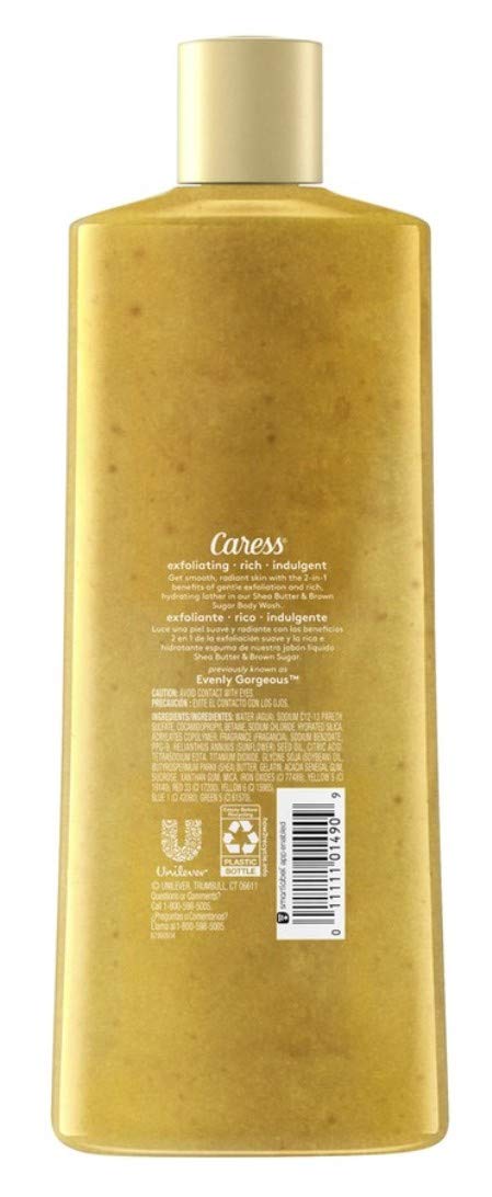 Caress Evenly Gorgeous Exfoliating Body Wash 18 fl oz (Pack of 2)