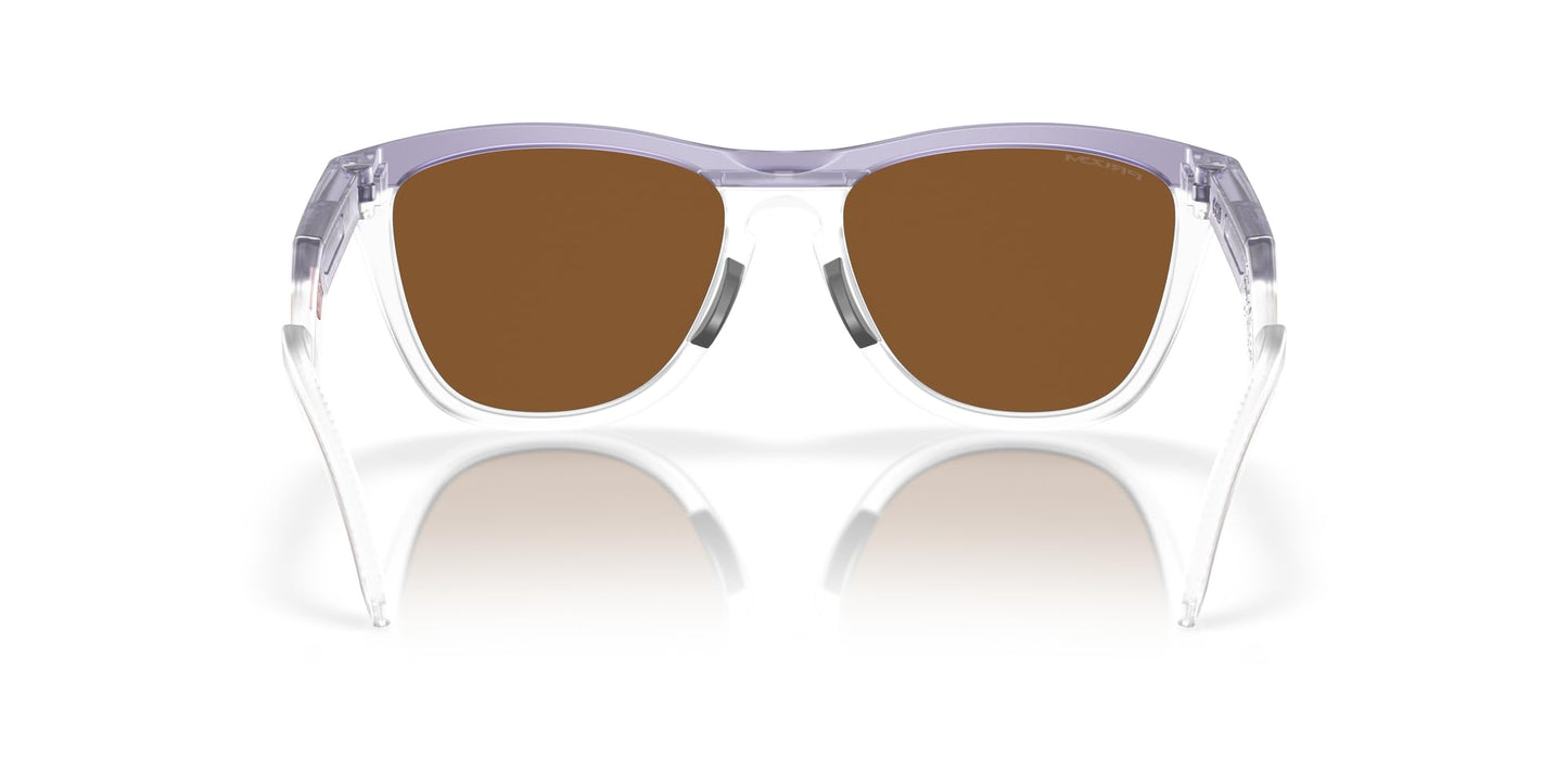 Oakley OO9289 Frogskins Hybrid Round Sunglasses, Matte Transparent Lilac/Clear/Prizm Violet, 55 mm