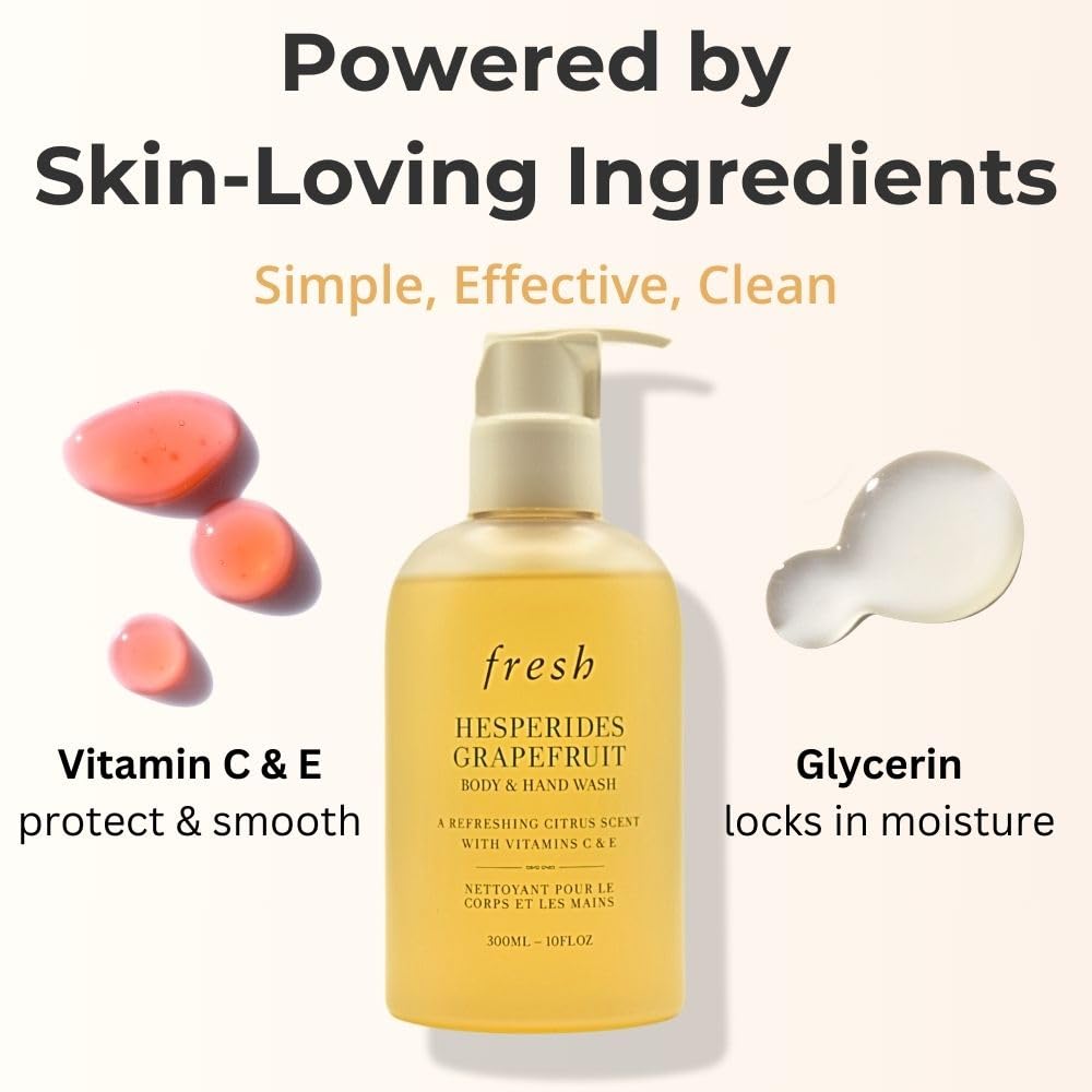 Hesperides Grapefruit Body and Hand Wash by Fresh for Women - 10 oz Body Wash