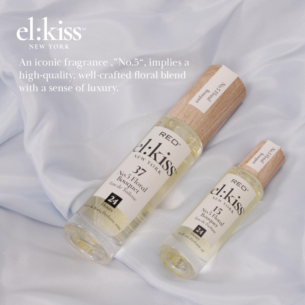 EL:KISS Hair Perfume & Body Mist, No 5 Floral Bouquet Inspired by No. 5 Eau de Toilette 30mL (1.01 Fl Oz), Hydrating & Long-Lasting, Alcohol & Mineral Beauty & Personal Care EL:KISS