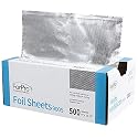 ForPro Professional Collection Embossed Foil Sheets 900S, Aluminum Foil, PopUp Dispenser for Hair Color Application and Highlighting, Food Safe, 9” W