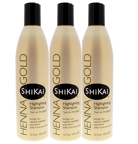 Shikai - Henna Gold Highlighting Shampoo, Brings Out Natural Highlights & Shine, Adds Luxurious Body, Plant-Based Formula with Non-Coloring Henna
