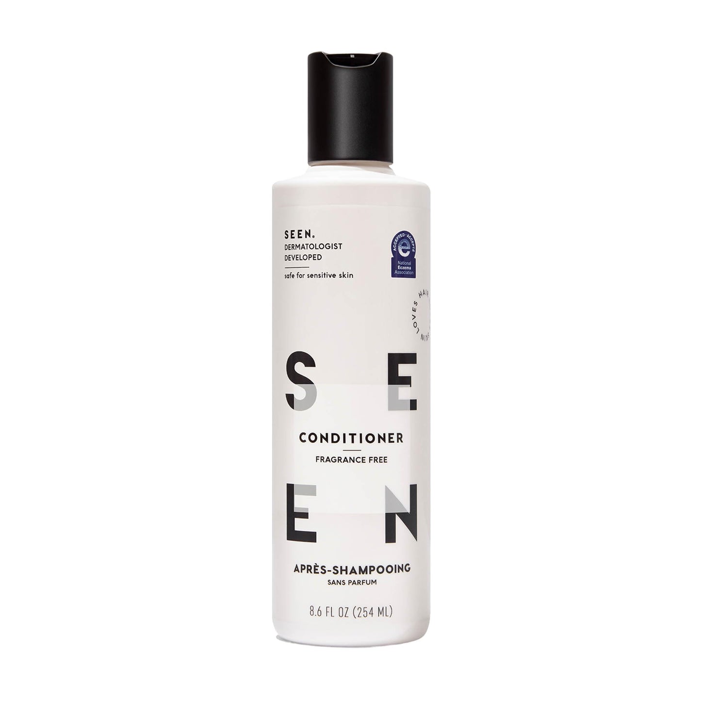 SEEN Conditioner, Fragrance Free - Non-Comedogenic & Hair Conditioner- Dermatologist-Developed - Safe for Sensitive, Eczema & Acne Prone Skin
