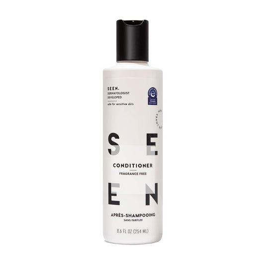 SEEN Conditioner, Fragrance Free - Non-Comedogenic & Hair Conditioner- Dermatologist-Developed - Safe for Sensitive, Eczema & Acne Prone Skin