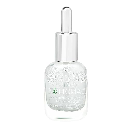 Nailtopia - Plant-Based Chip Free Top Coat - Non Toxic, Bio-Sourced, Long-Lasting, Strengthening Polish - Top Of Your Game (Clear) - 0.41oz