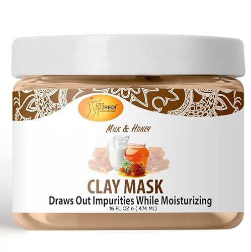 SPA REDI - Clay Mask - Pedicure and Body Deep Cleansing, Skin Pore Purifying, Detoxifying and Hydrating - Natural Bentonite Clay, Infused with, Amino