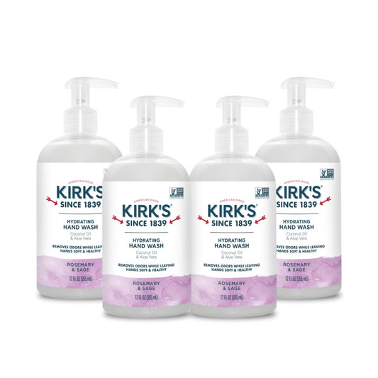 Kirk's Hydrating Hand Wash - Made with Coconut Oil and Aloe Vera, With Odor Neutralizing Technology To Help Eliminate Odors, Non-GMO, Vegan, Rosemary Beauty & Personal Care Kirk's