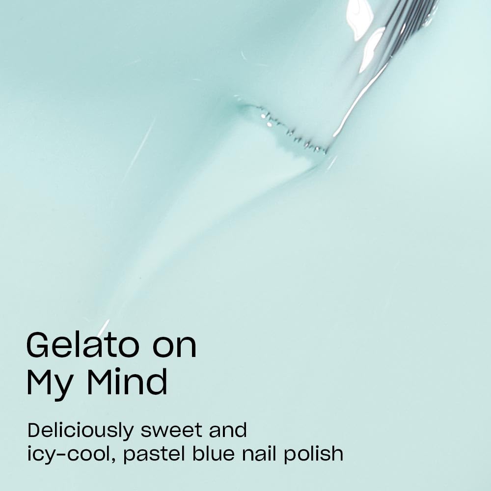OPI Nail Lacquer Gelato on My Mind | Opaque Bright Blue Crème Chip Resistant Nail Polish | Vegan, Fast Drying, Streak Free
