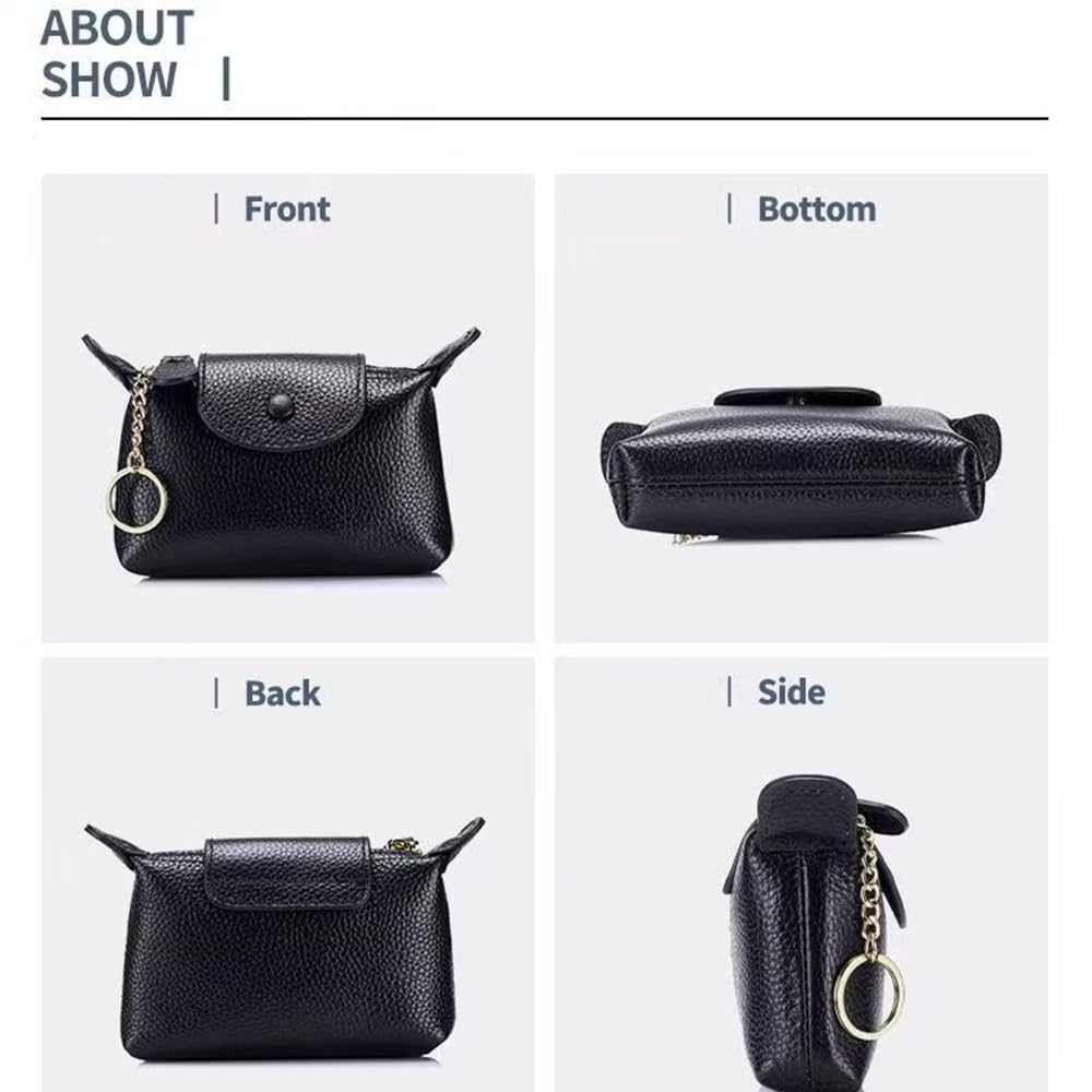 YANVIPERISK Women's Coin Purse with KeyChain, Mini Bag with Zipper - Wristlet Wallets for Men & Women