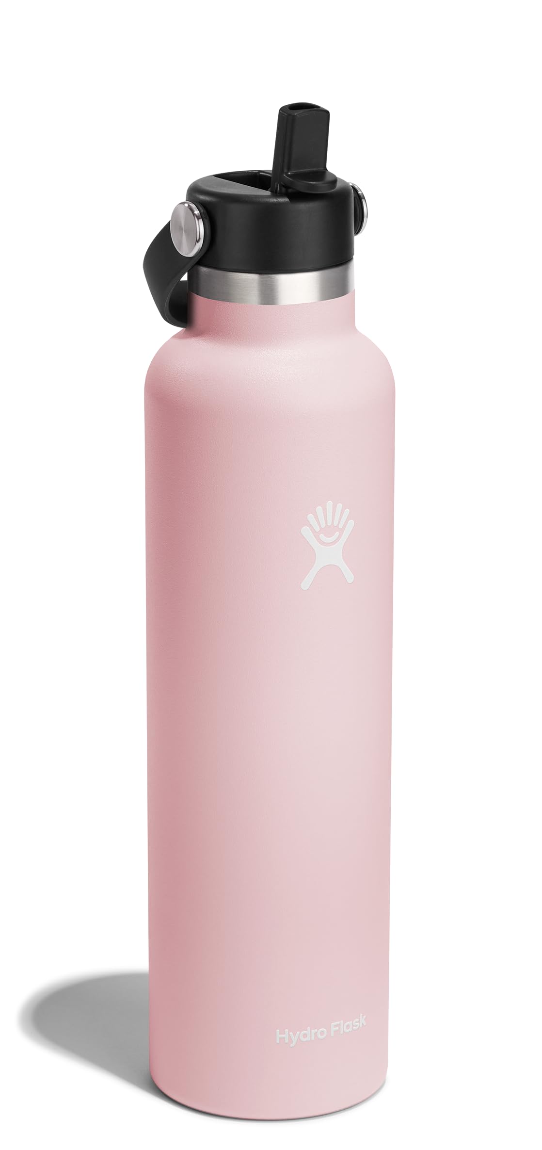 Hydro Flask Water Bottle - Insulated Stainless Steel - Straw Lid, Non Spill, Leakproof 24 Oz Trillium Pink