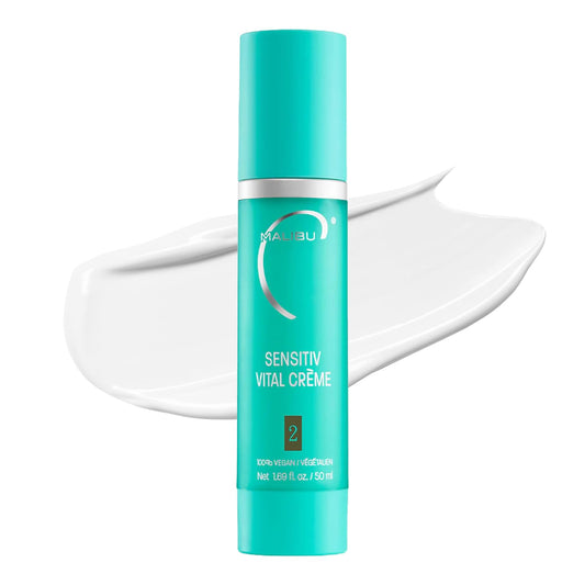 Malibu C Sensitiv Vital Crème Face Moisturizer - Non-Comedogenic Moisturizer for Combination Skin - Lightweight Formula Enriched with Pro Vitamin B5