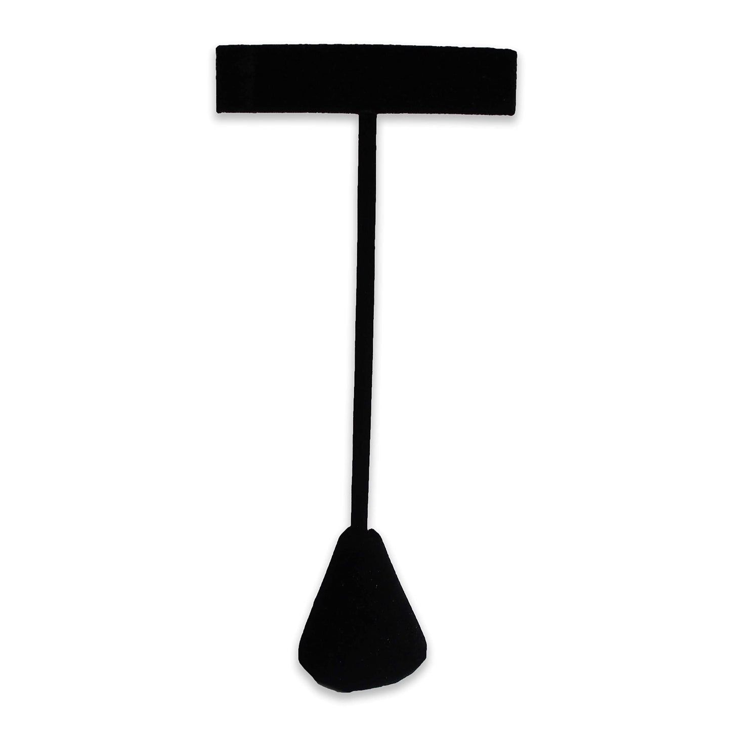 N'ice Packaging - 3 Qty Black Velvet 4.75" High Free-Standing Earring T-Stand Display, T Shape Holder for Tradeshow, Home Business, Promotion, or…