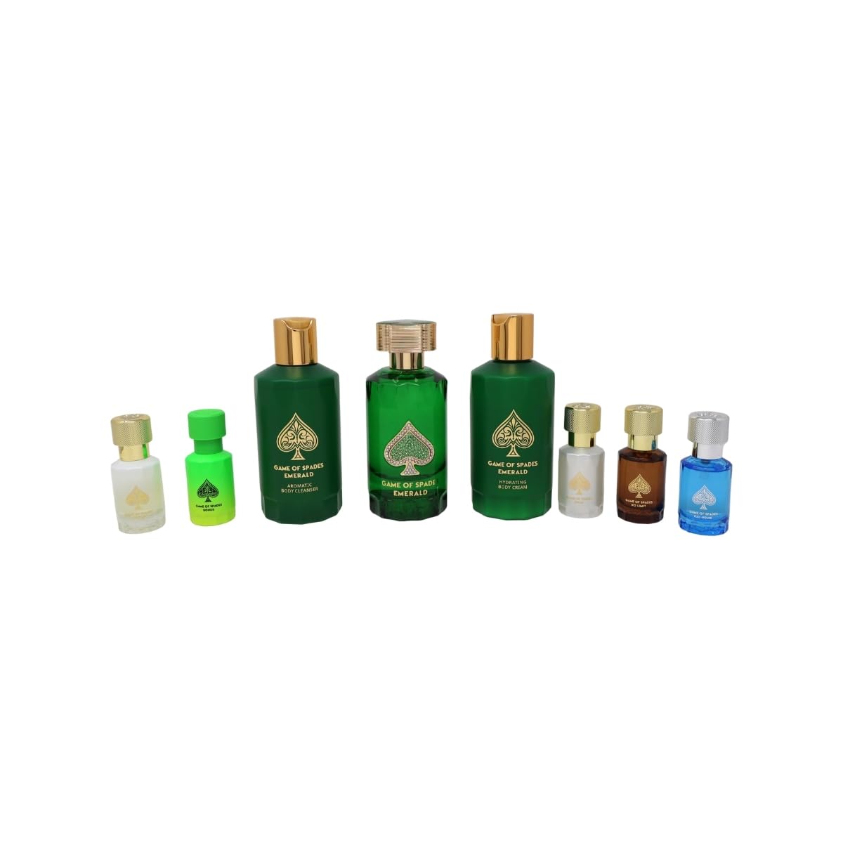 Jo Milano Diamond Edition Paris Game of Spades EMERALD 8PCS GIFT SET spray for Unisex (FRAGRANCE EXPERT'S EXCLUSIVE)