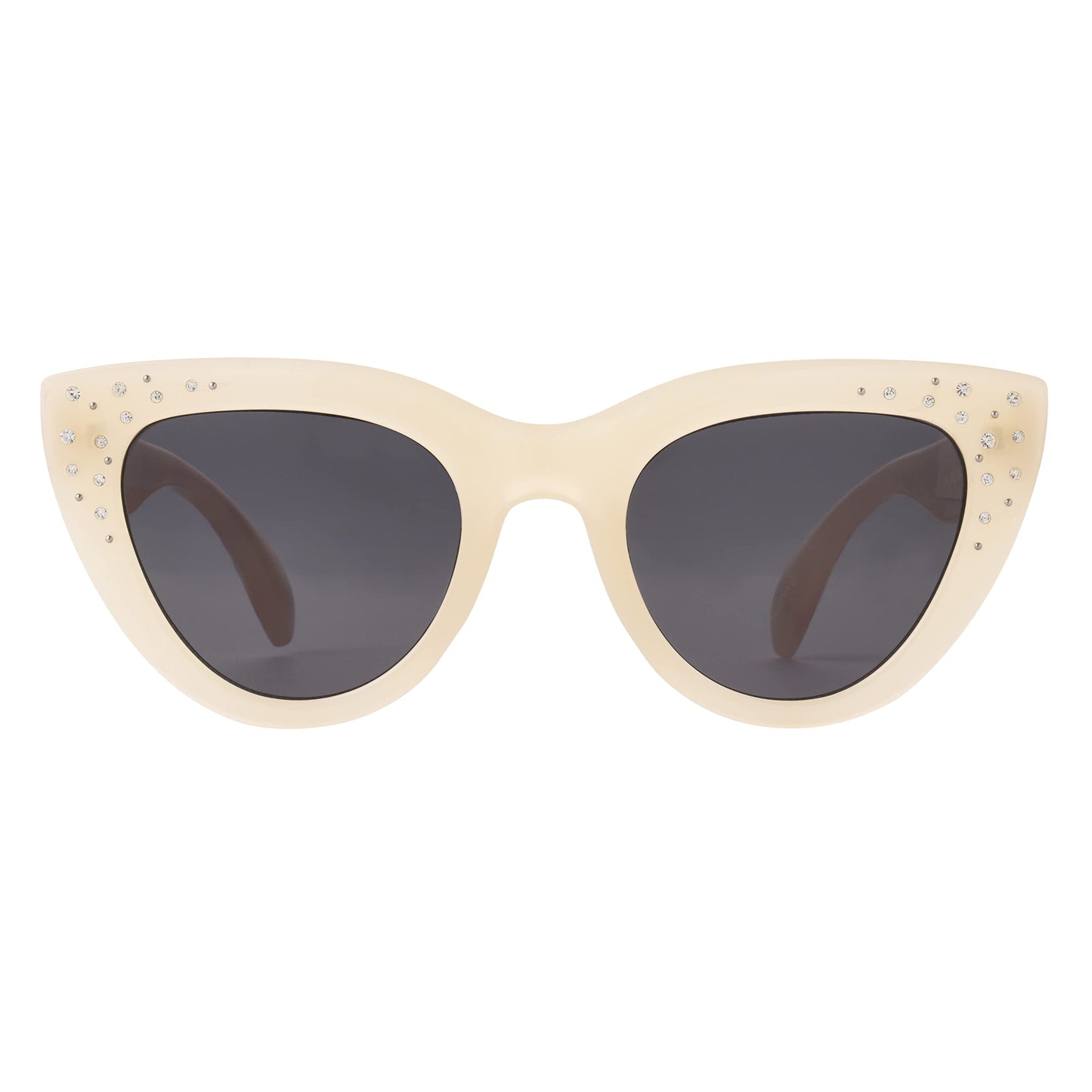 Betsey Johnson Pin Up Ladies Sunglasses, Nude/Snakeskin, 52mm