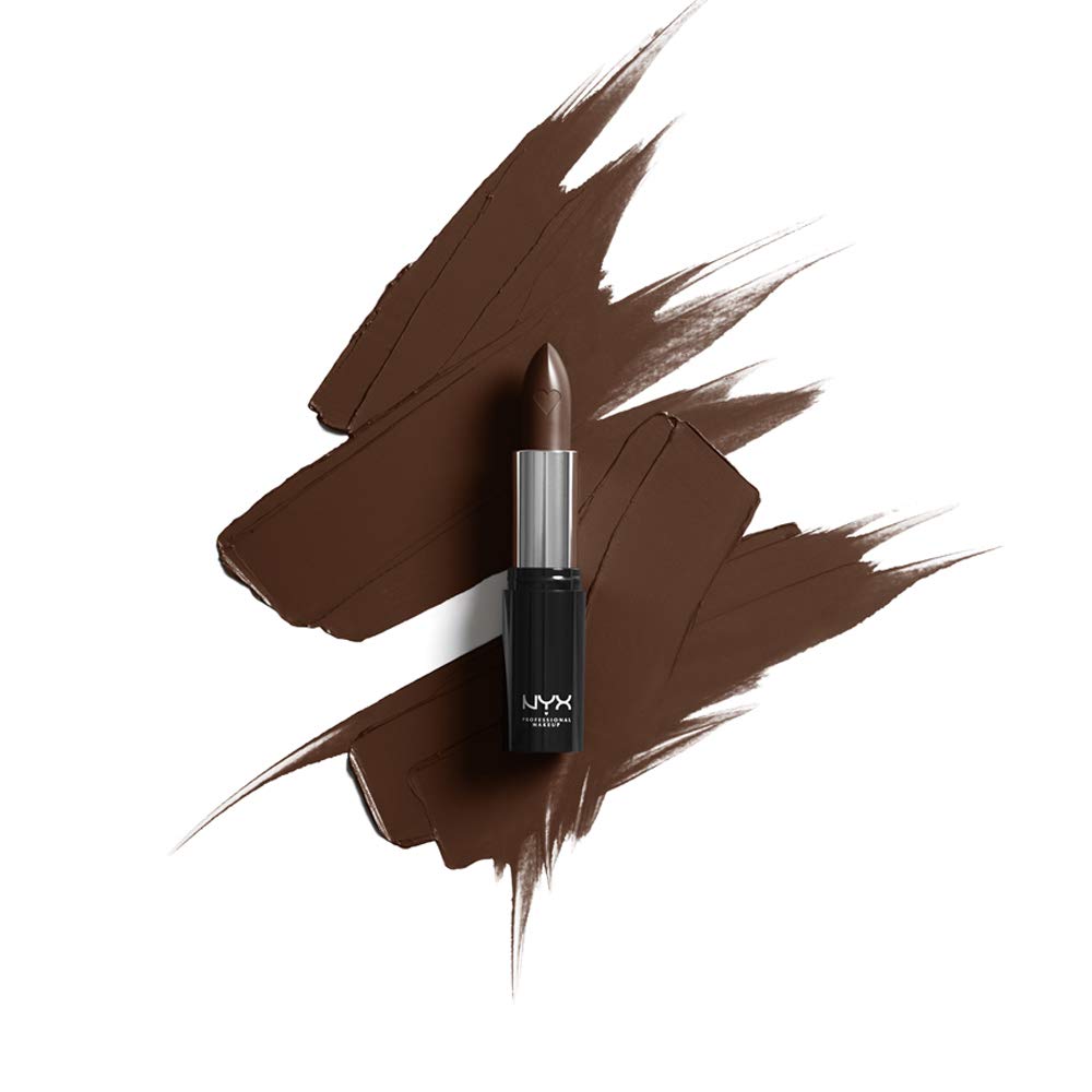 NYX PROFESSIONAL MAKEUP Shout Loud Satin Lipstick, Infused With Shea Butter - Grind (Cool Chocolate)