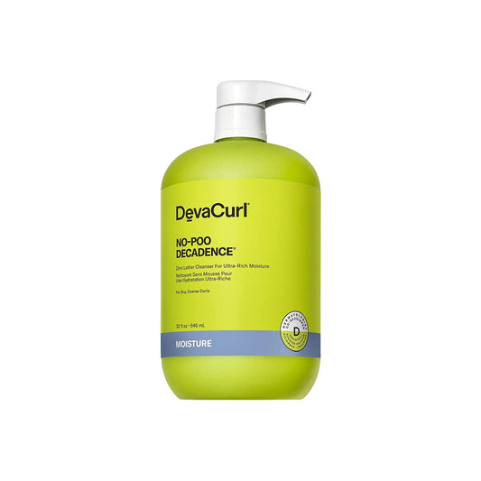 DevaCurl No-Poo Decadence Non-Lathering Cleanser for Ultra-Rich Moisture, Green Oasis, 32 fl. oz