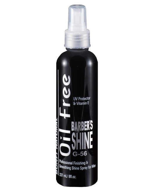 Bonfi Natural Oil Free Barber's Shine Spray for Men w/ UV Protector & VItamin E 8 oz