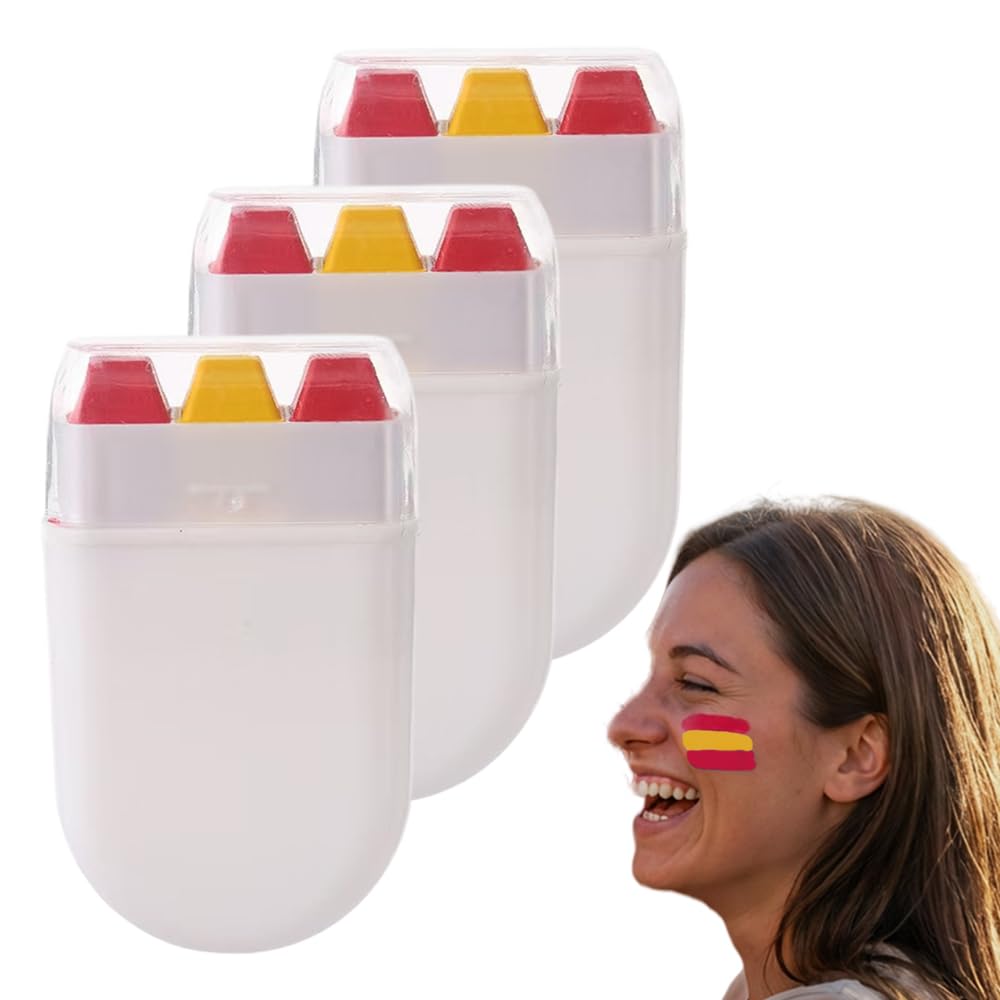 Face Paint Stick, Washable National Flag Face Paint Stick for 2026 Football Rugby Baseball Soccer, Eye Black Face & Body Paint for Outdoors Game