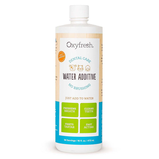 Oxyfresh Pet Dental Water Additive – Eliminates Bad Breath, Fights Plaque & Tartar – Vet Recommended for Dogs & Cats, 16 oz
