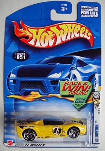 Hot Wheels Yellow 40 Somethin' #51 Series 39 of 42 Race & Win Online Card