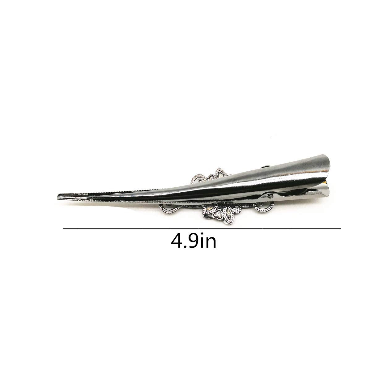 Set of 6 Metal Alligator Sectioning Clips for Women and girl- Pretty Strong Clamp Hairpins Non-Slip Hair Grips