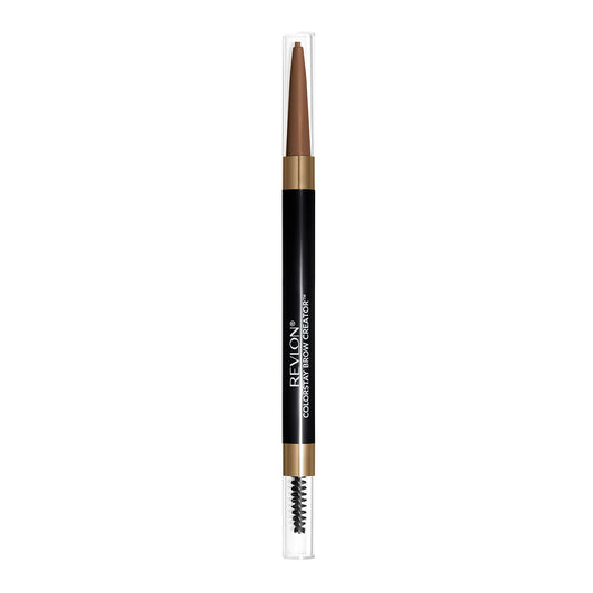 Revlon ColorStay Brow Creator, 2-in-1 Precise Eyebrow Pencil & Powder with Spoolie Brush, Waterproof & Long Lasting, 605 Soft Brown, 0.003 oz