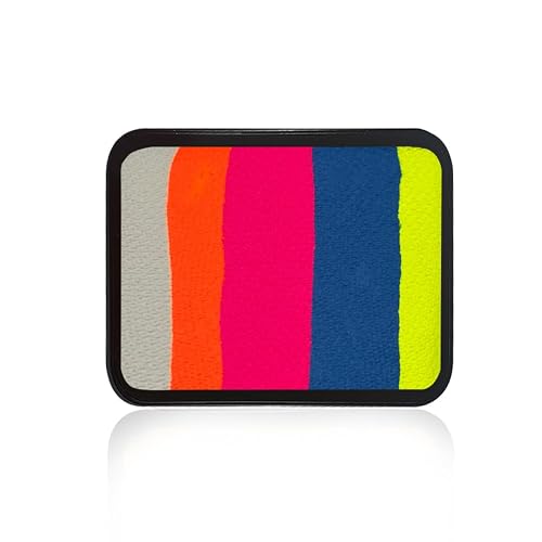 Kraze FX Anomaly Face Paint Refill 20g by Jacqueline Howe - Neon Split Cake - 5 UV Reactive Colors - Large Replacement for Bold & Brilliant Palette