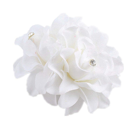 AKOAK Hair Clip, New Beauty Women's Bridal Wedding Rhinestone Orchid Hair Clip Barrette, Women Accessories (1Pcs, White)