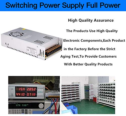 DC 12V 30A Power Supply 360W – Universal Regulated Switching AC to DC Converter 110V/220V SMPS Adapter for LED Strip, CCTV, Radio, Computer