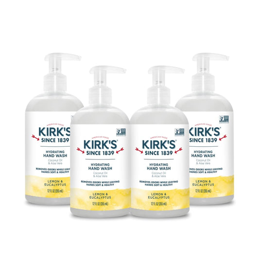 Kirk's Hydrating Hand Wash - Made with Coconut Oil and Aloe Vera, With Odor Neutralizing Technology To Help Eliminate Odors, Non-GMO, Vegan, Lemon Beauty & Personal Care Kirk's