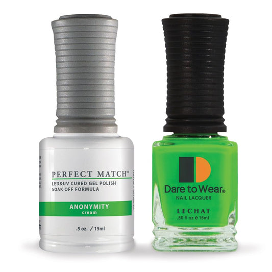 LeChat - Perfect Match Gel Polish - Anonymity - Green with Cream Finish - (0.5 Ounce) - Easy Application - Soak Off Formula Beauty & Personal Care LECHAT