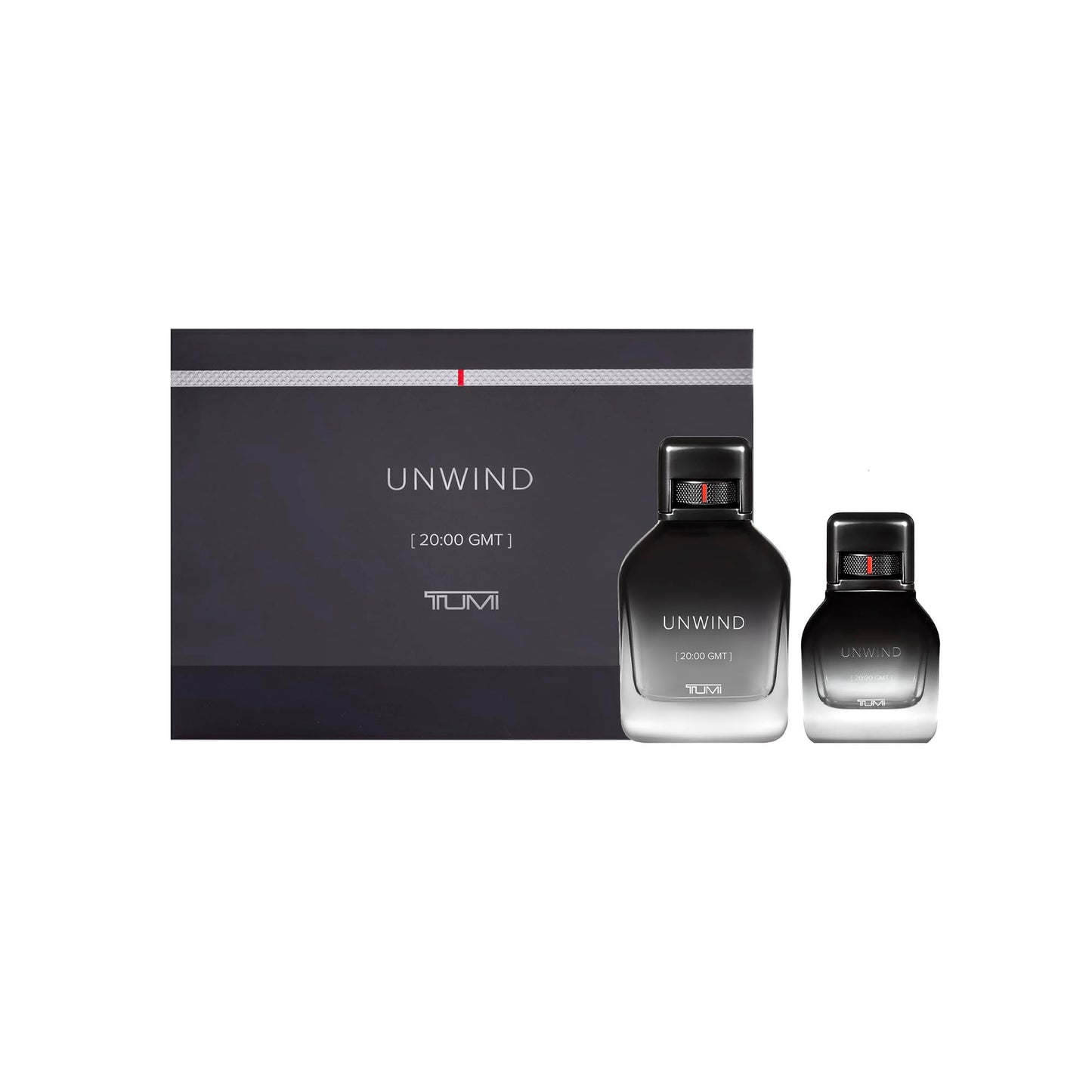 TUMI UNWIND [20:00 GMT] Gift Set - Warm Cologne for Men with Floral & Woody Fragrance Notes - 6.7 oz & 1.0 oz Eau de Parfum