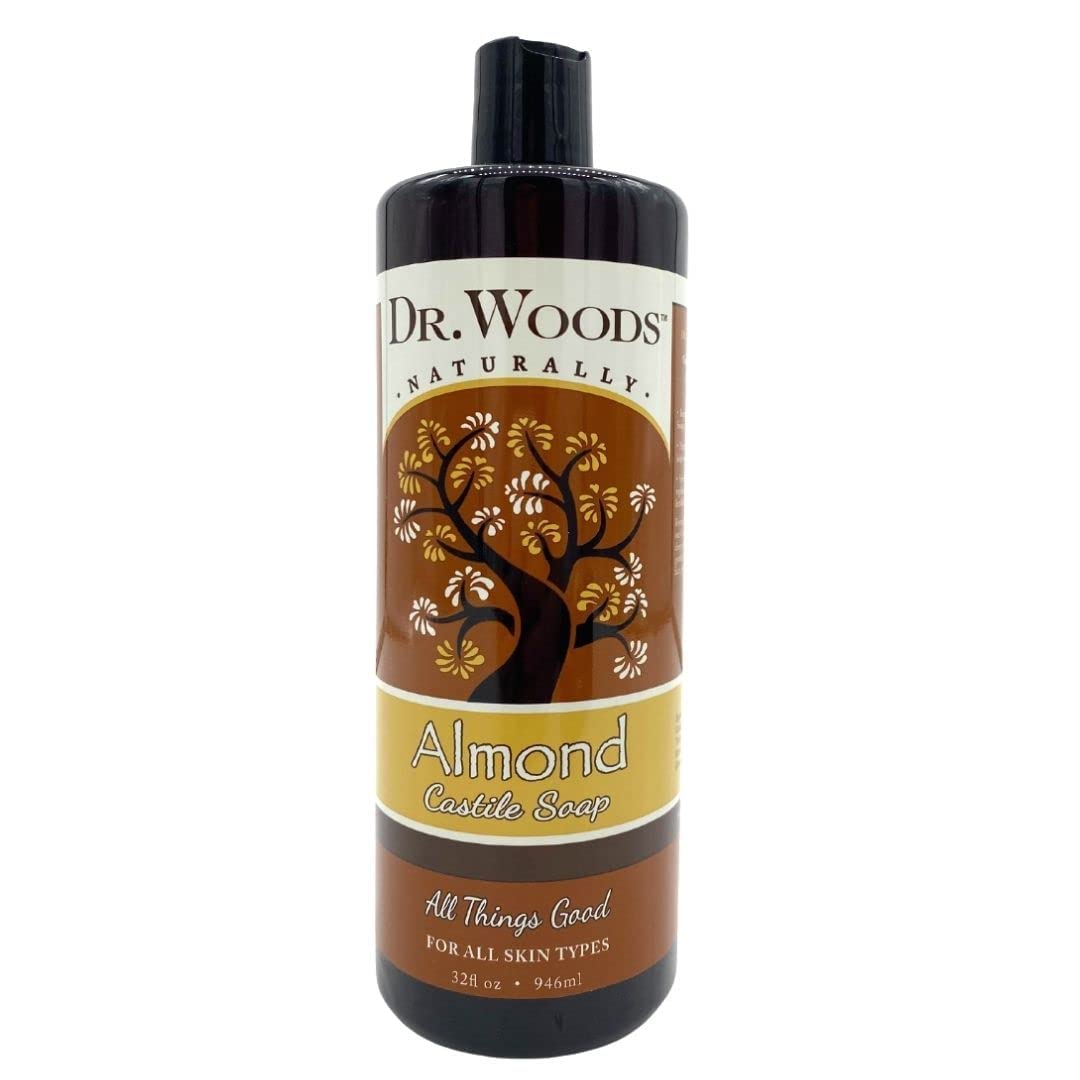 Almond Castile Soap, 32 Oz by Dr.Woods Products (Pack of 5)